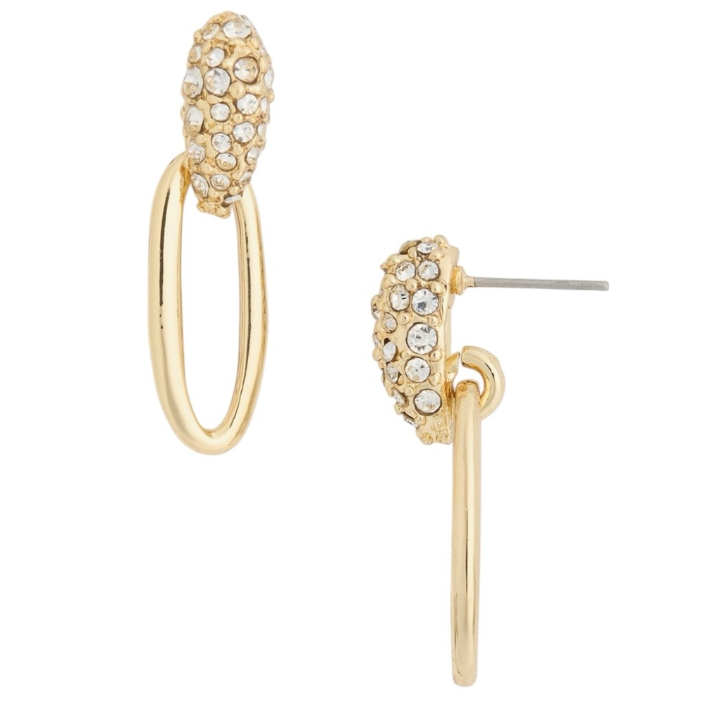 CRYSTAL FRONT FACING 
HOOPS❤️ New with tags
